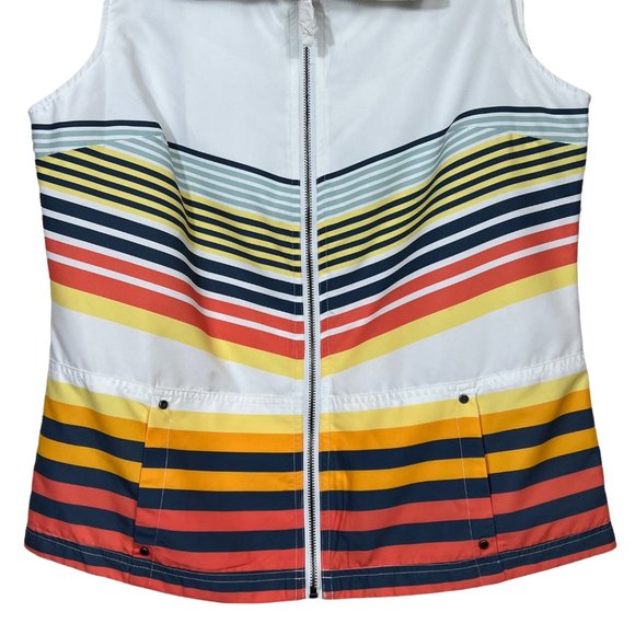 Inspired Style Spanner Grande Prix Mock Neck Full Zip Sleeveless Golf Jacket - Picture 4 of 11